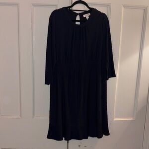 Motherhood Maternity Navy Textured Dot Maternity Dress